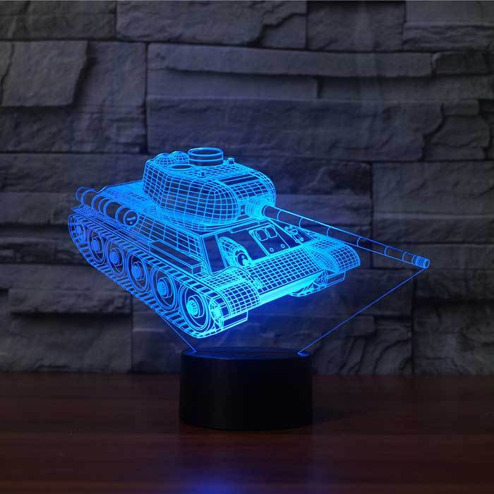 Tank 3D Optical LED Illusion Lamp