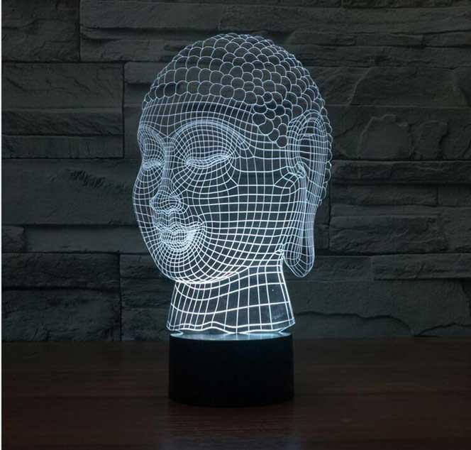 Buddha 3D Optical LED Illusion Lamp Lampeez