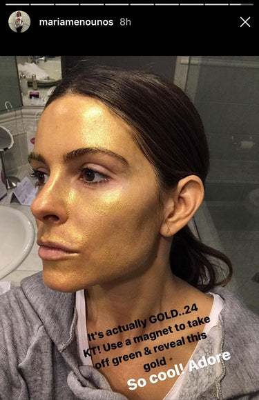 Maria Menounos Shows Off her Adore 24K Gold Mask