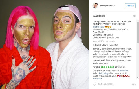 Adore Cosmetics Golden Touch Magnetic Facial Mask Reviewed by Manny Mua Instagram