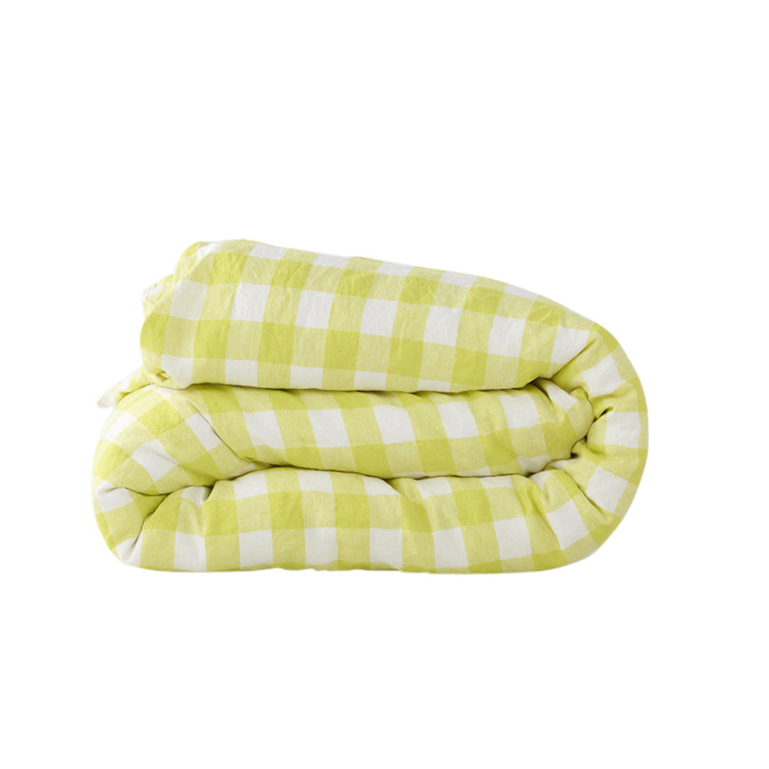 Limoncello Gingham Duvet Societyofwanderers