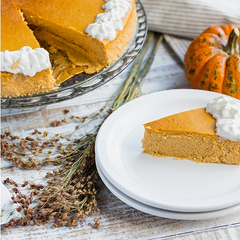 Keto White Chocolate Pumpkin Cheesecake