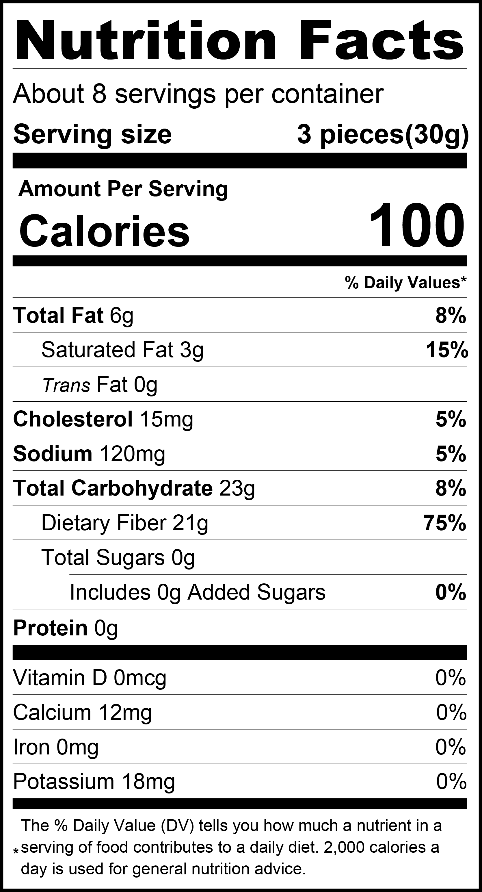 Sea Salt Caramels 9oz Jar Nutrition Facts