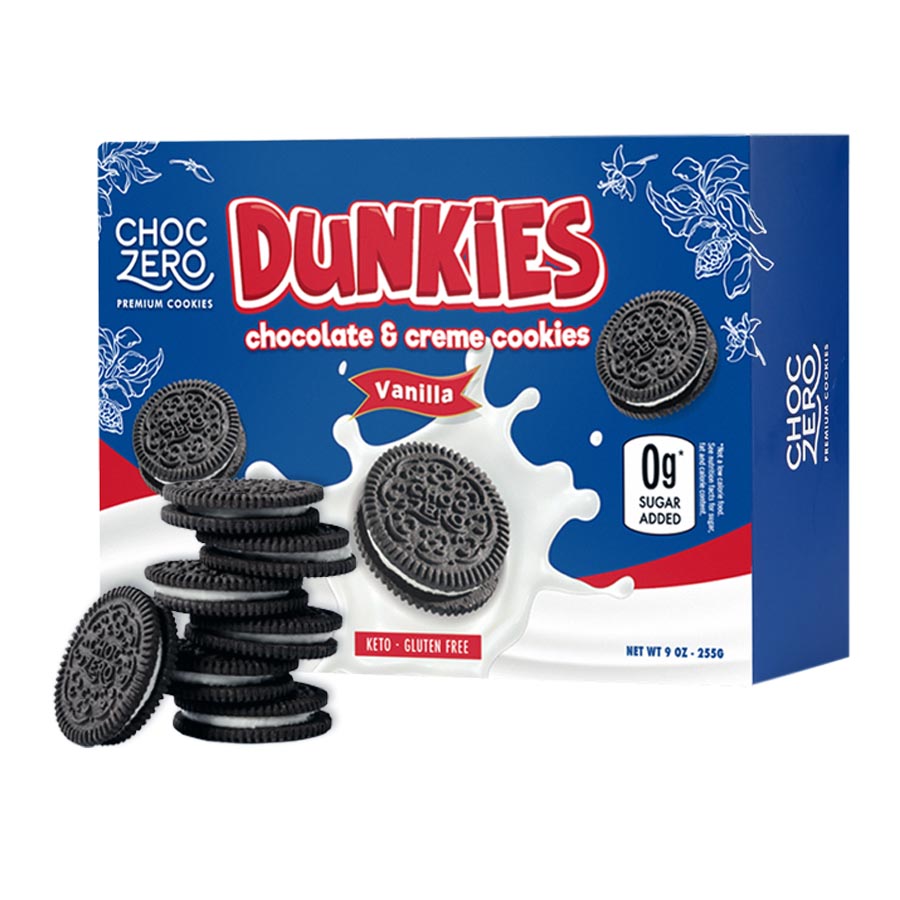 Dunkies Chocolate Sandwich Cookies - ChocZero product image