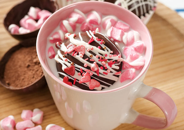 Valentine's Heart Hot Chocolate Bomb - The Little Blog Of Vegan