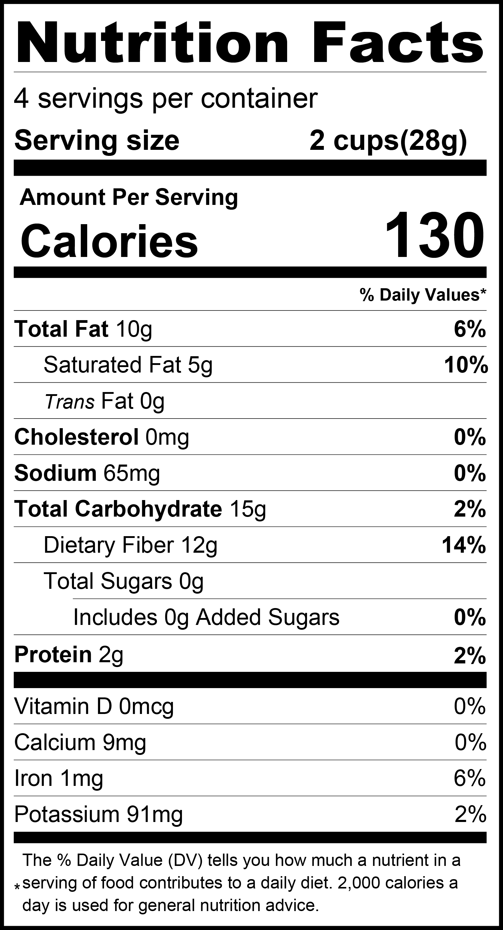 Dark Chocolate Keto Peanut Butter Cups Nutrition Facts