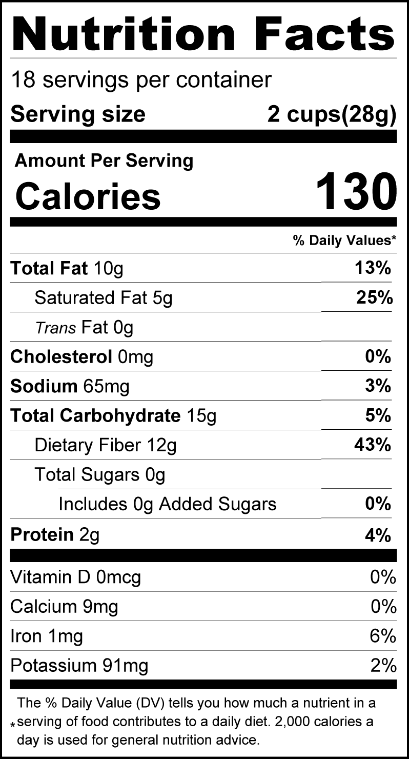 Dark Peanut Butter Cups Tin Nutrition Facts