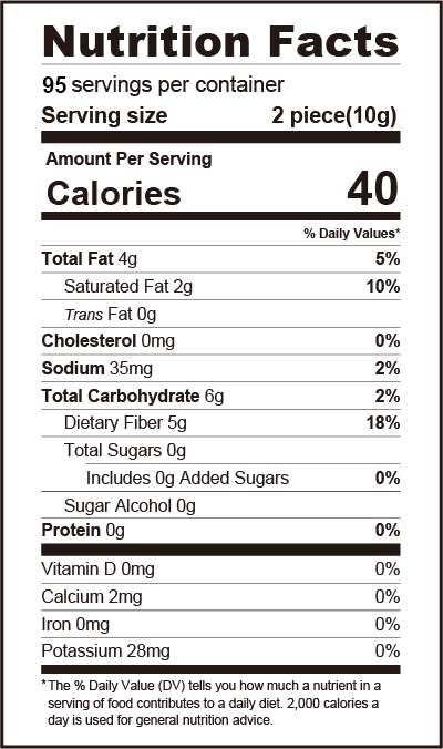 Vegan Dark Chocolate Hearts - Sharing Box Nutrition Facts