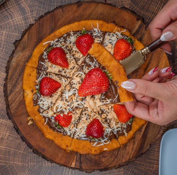 Keto Friendly Dessert Pizza with Fathead Dough