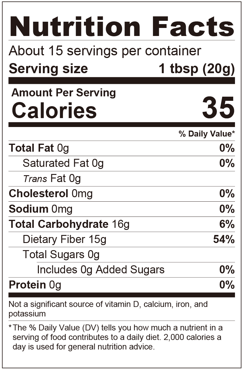 Keto Maple Sugar Free Syrup Nutrition Facts