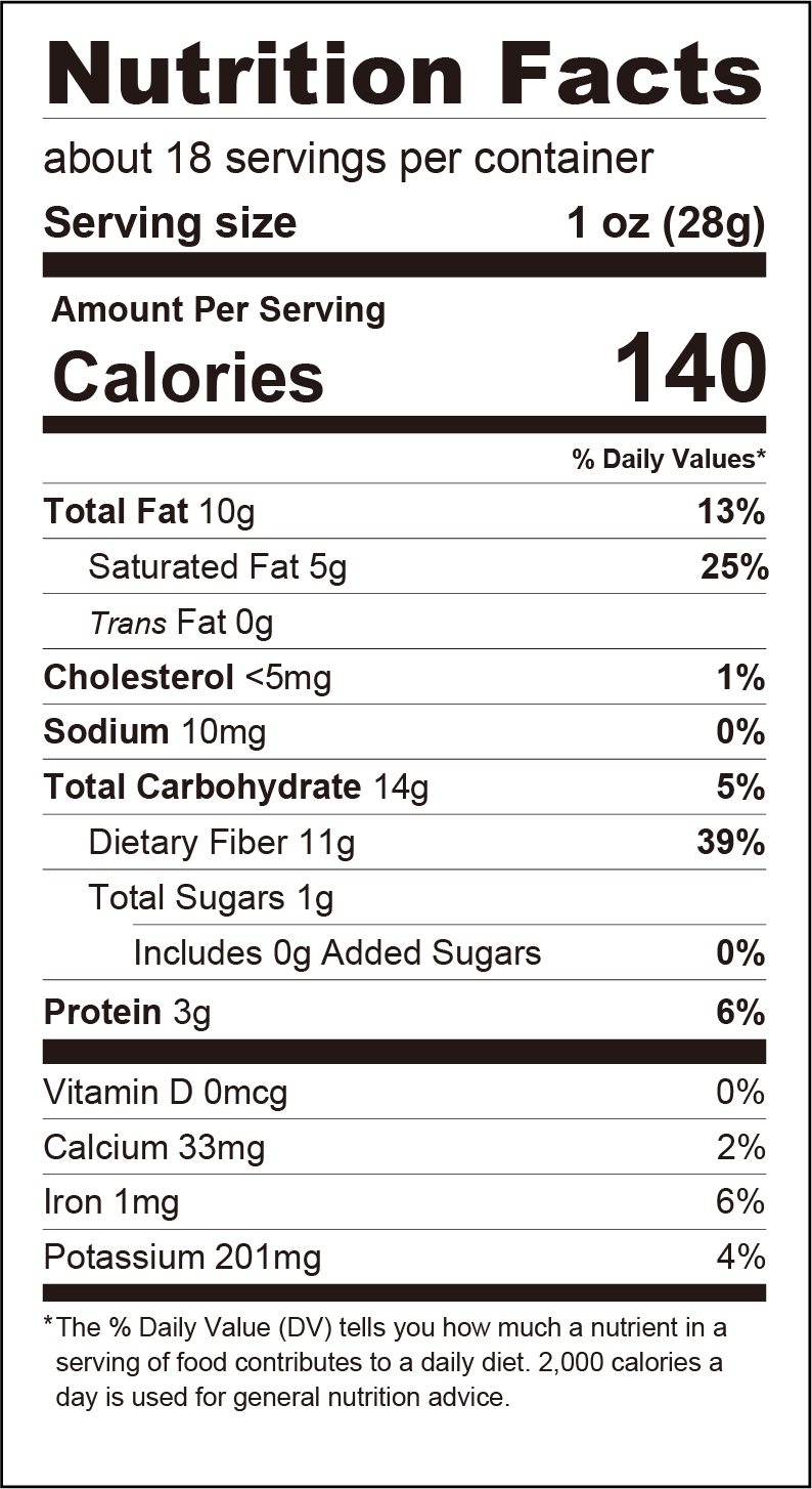 Milk Chocolate Coconut Almonds Bulk Jar Nutrition Facts