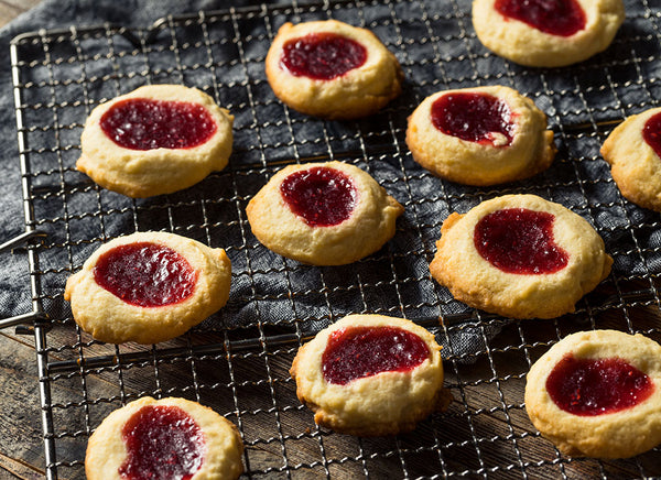 Low Carb Raspberry Thumbprint Cookies