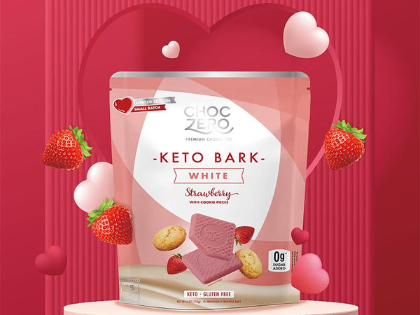 Sugar Free Strawberries & Cookies Keto Bark