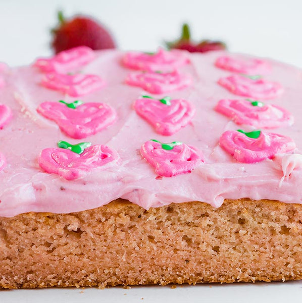 Keto Strawberry Cake with Sugar Free Frosting