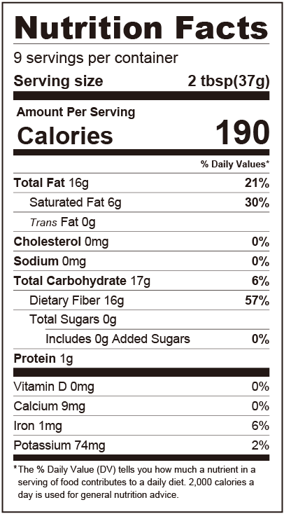 Dark Chocolate Vegan Keto Hazelnut Spread Nutrition Facts