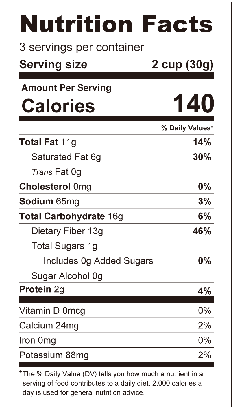 Milk Chocolate Keto Peanut Butter Cups Nutrition Facts