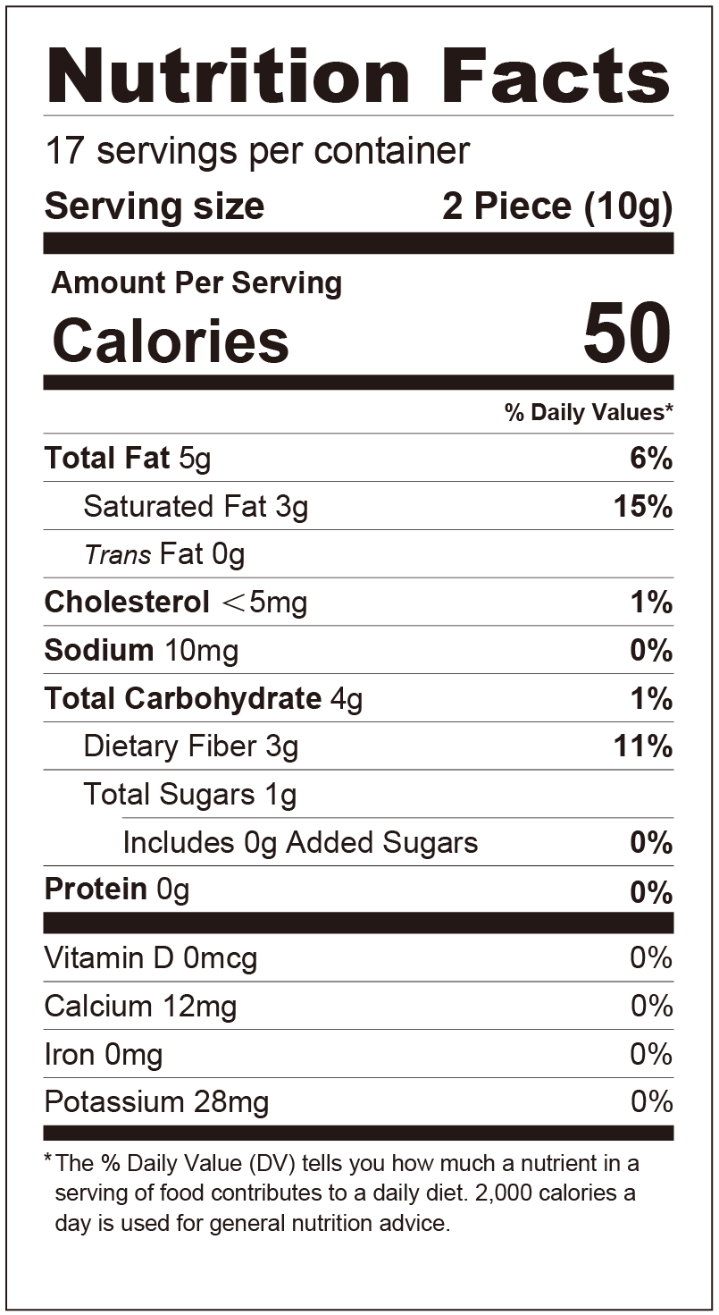 Milk Chocolate Halloween Pumpkins Nutrition Facts