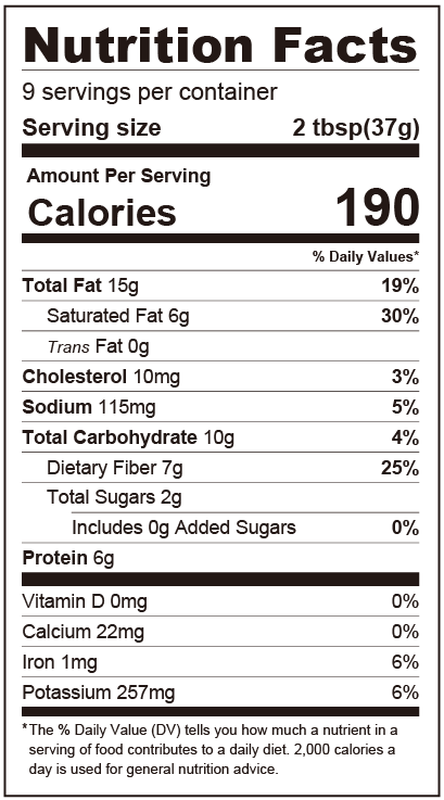 Keto Cookie Butter Spread Nutrition Facts