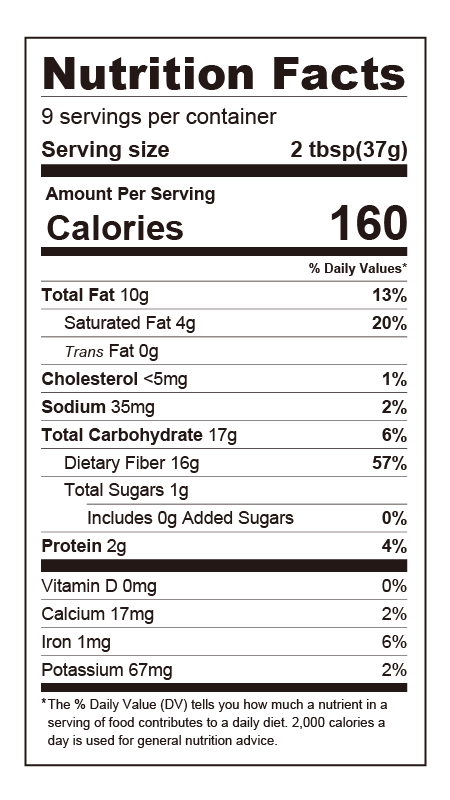 Keto Chocolate Hazelnut Spread Nutrition Facts