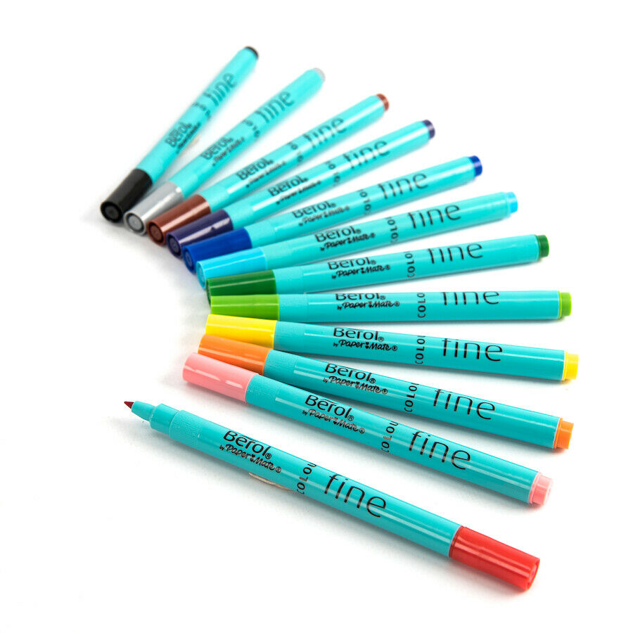 fine felt tip colouring pens