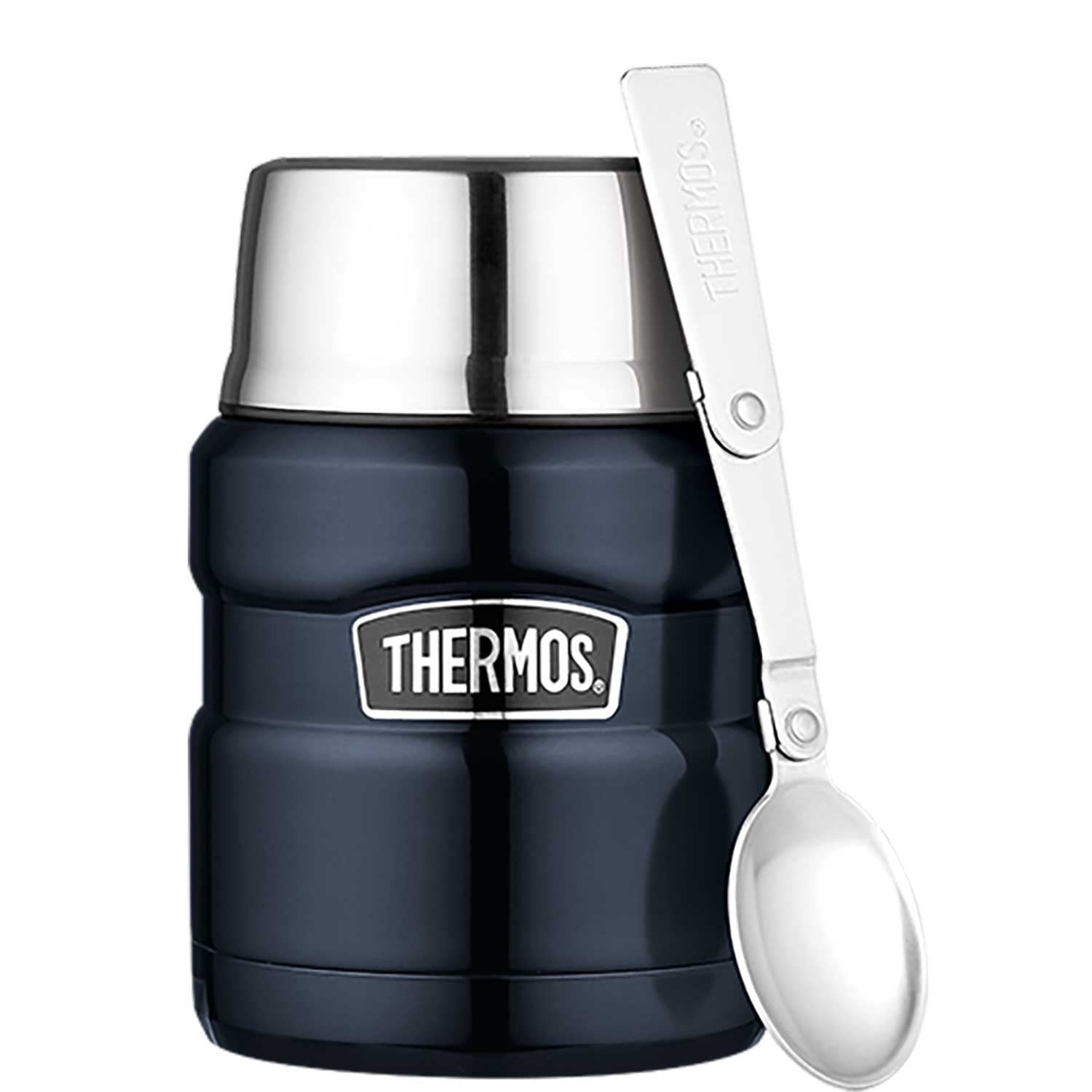 Thermos Stainless King Vacuum-insulated Food Jar, 24 oz, Midnight Blue 