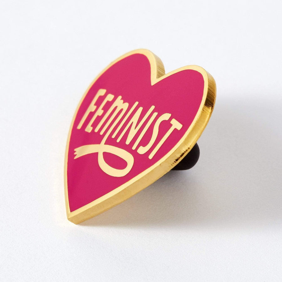 Feminist Heart Shaped Enamel Pin Punkypins