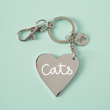 Rosie Riveter Cat Enamel Keyring // Punky Pins Key Chain // 