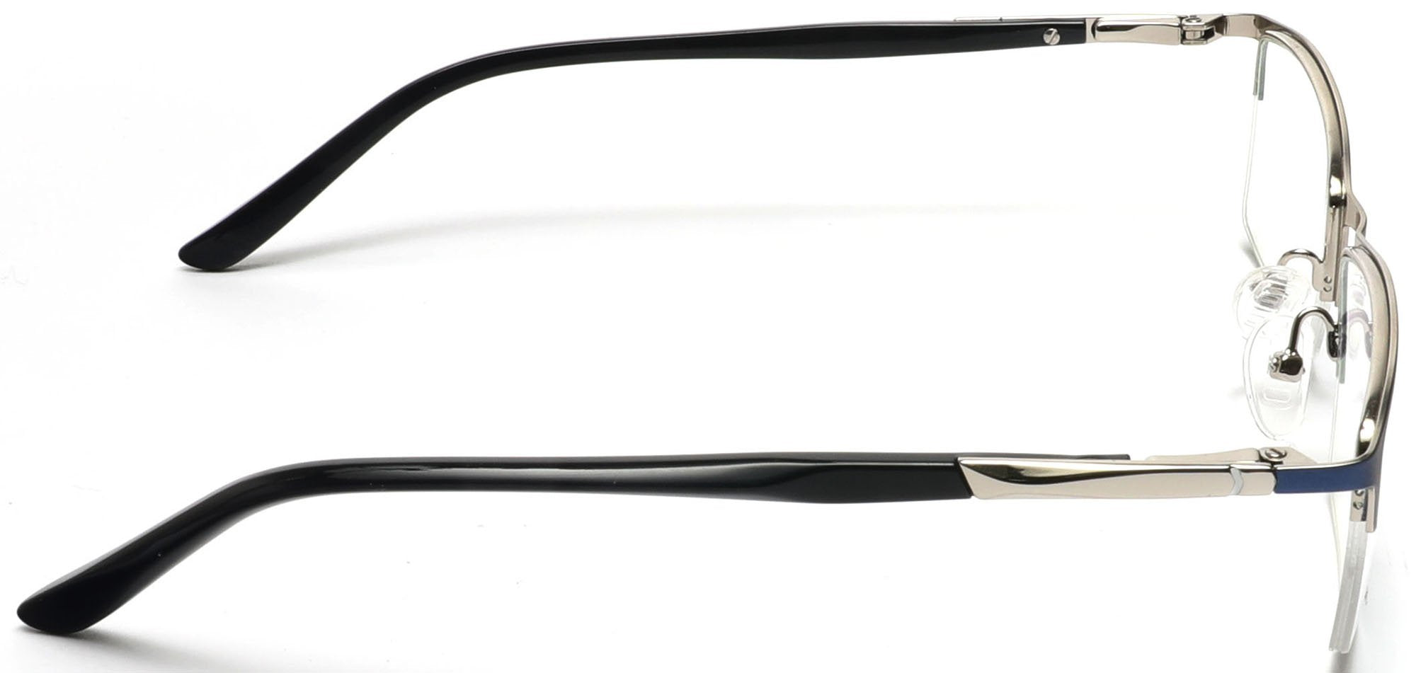 Tango Optics Rectangle Metal Eyeglasses Frame Luxe Rx Stainless Steel Samba Shades