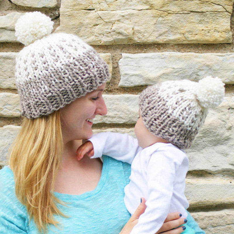 mom and baby matching hats