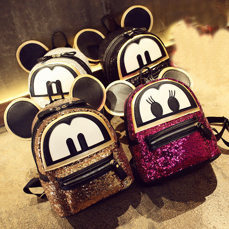 mickey mouse sequin backpack