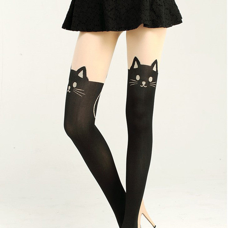 Women Sexy Cat Tail Knee High Socks Clarity Deal