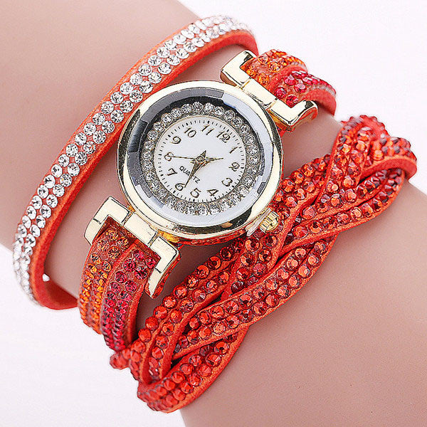 braided leather watch chain