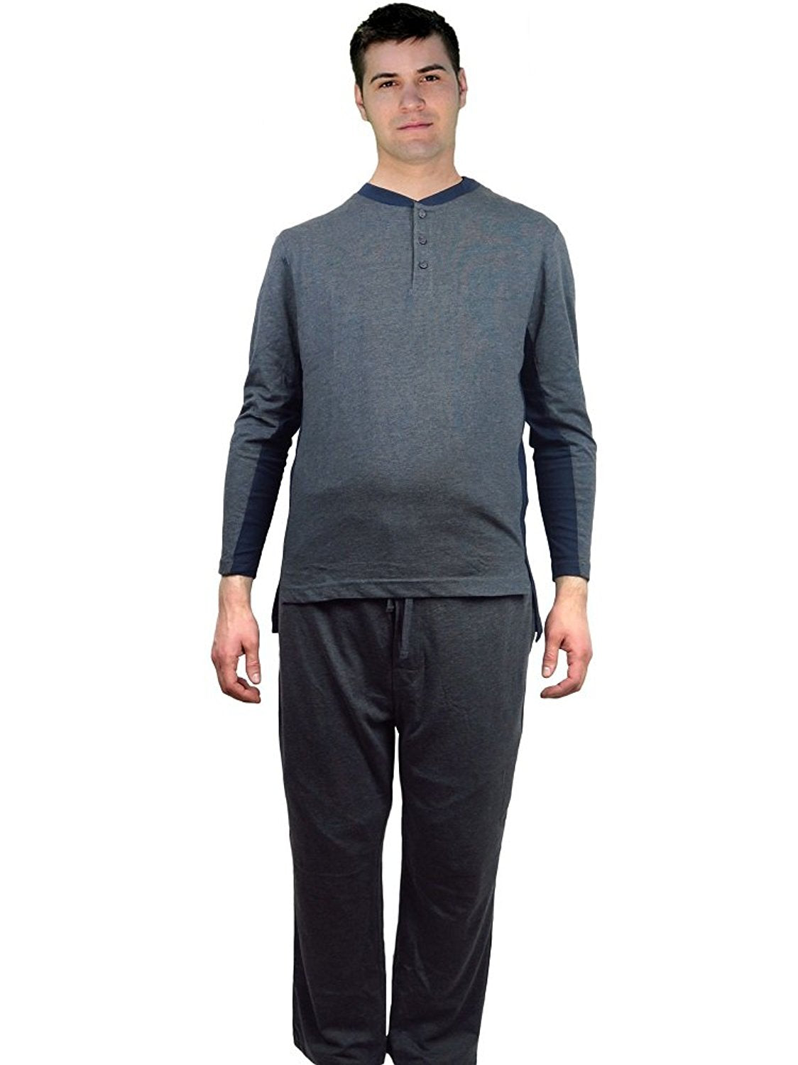 Great Fit 100 Jersey Cotton Knit Crew neck Men's Pajamas eBay