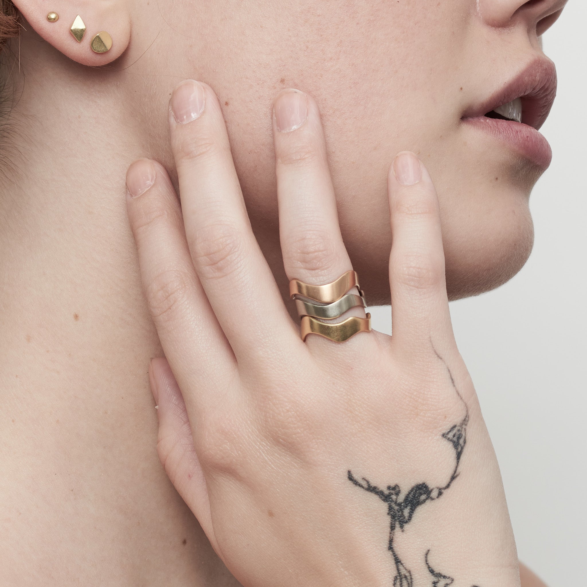 Jill Platner Wavy Stack Ring 19号-