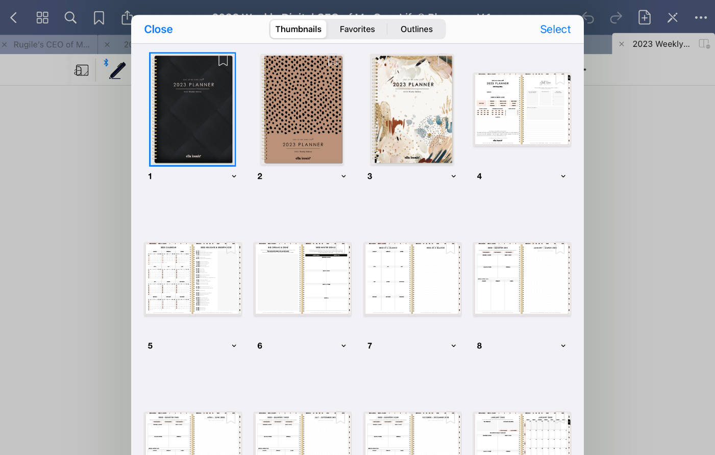 Ella Iconic Blog • How to change a cover of a digital planner in GoodNotes5