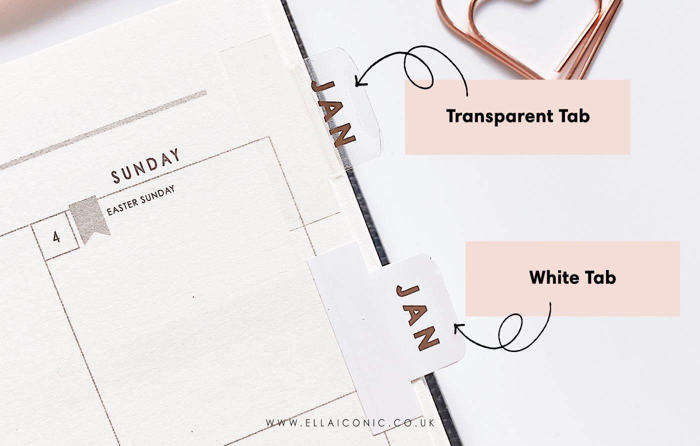 Ella Iconic Blog • How to add monthly tabs to your CEO of My Own Life® planner