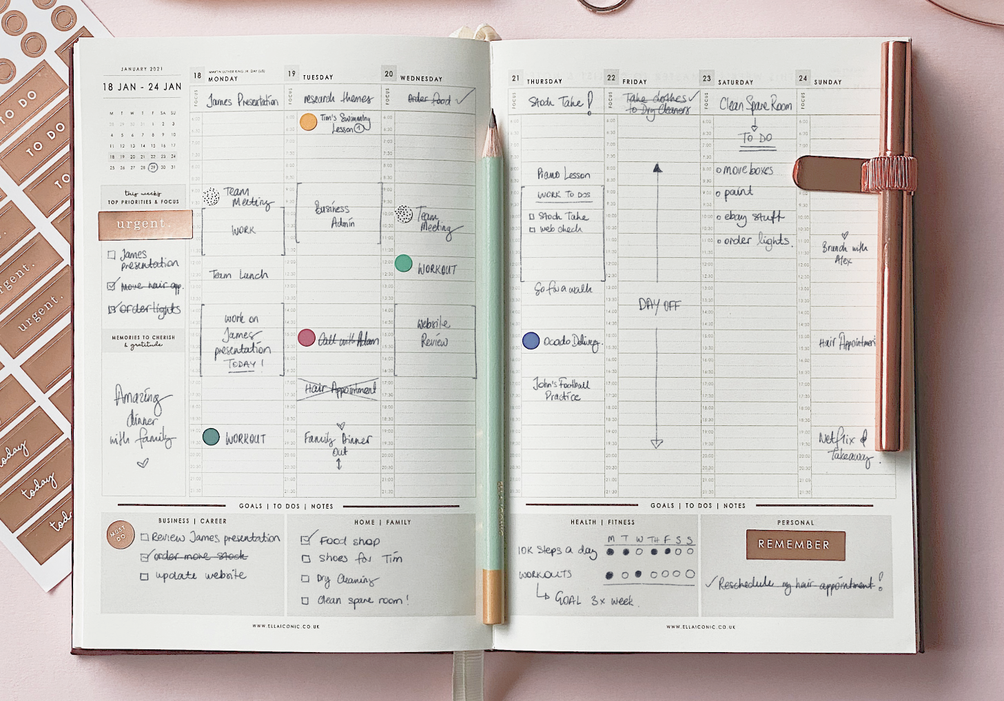 Ella Iconic | 2021 CEO of My Own Life® Weekly Planner | Classic | Weekly Spread