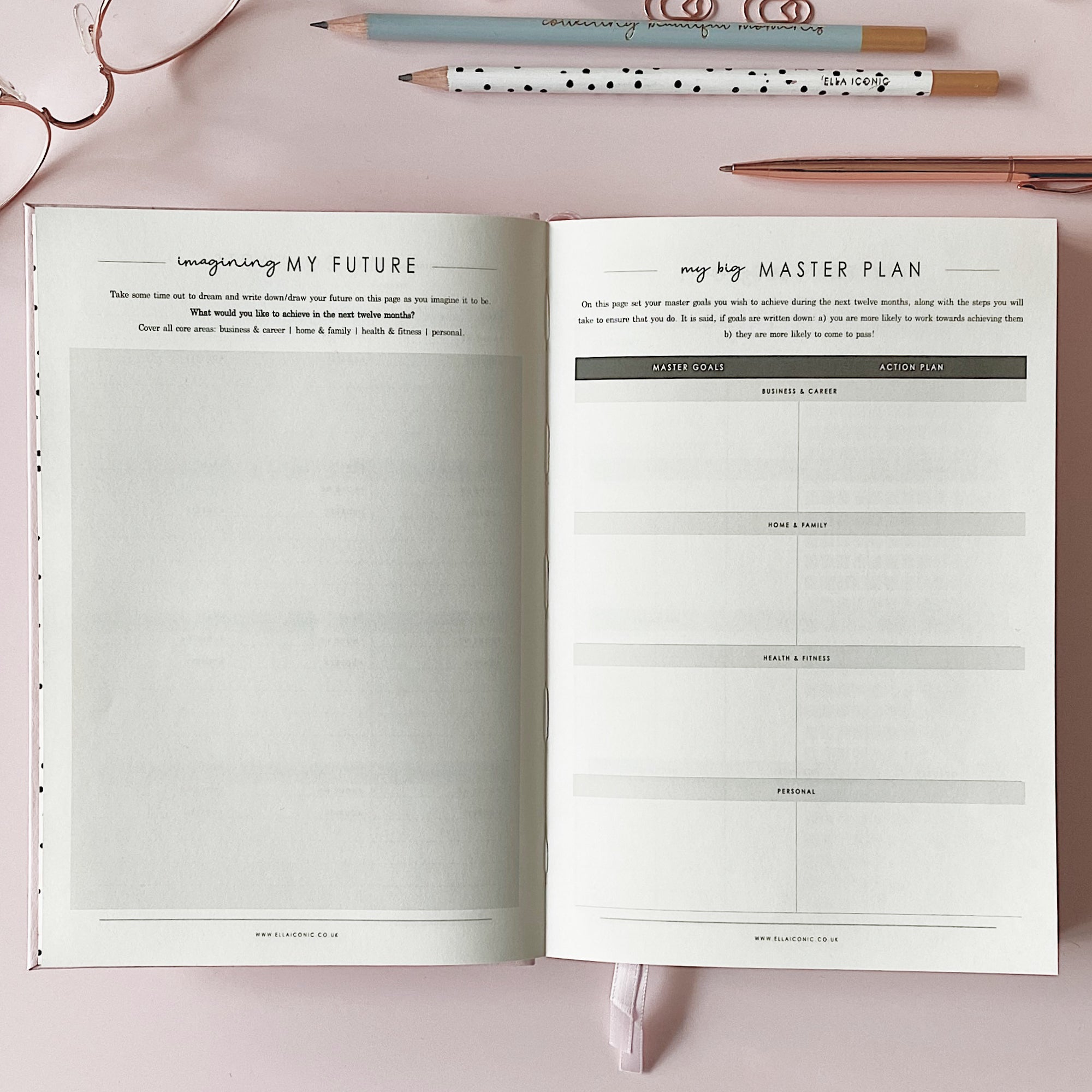 Ella Iconic CEO of My Own Life® Undated Weekly Planner | Goal Setting Pages