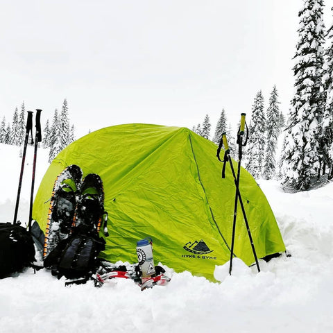 tent in snow