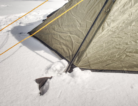 tent in snow