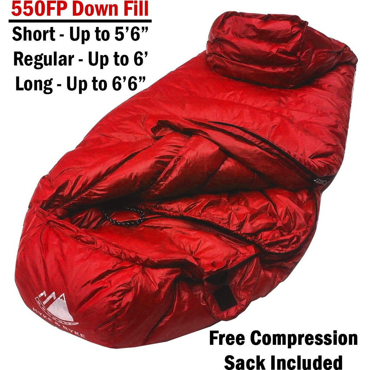 down sleeping bag long