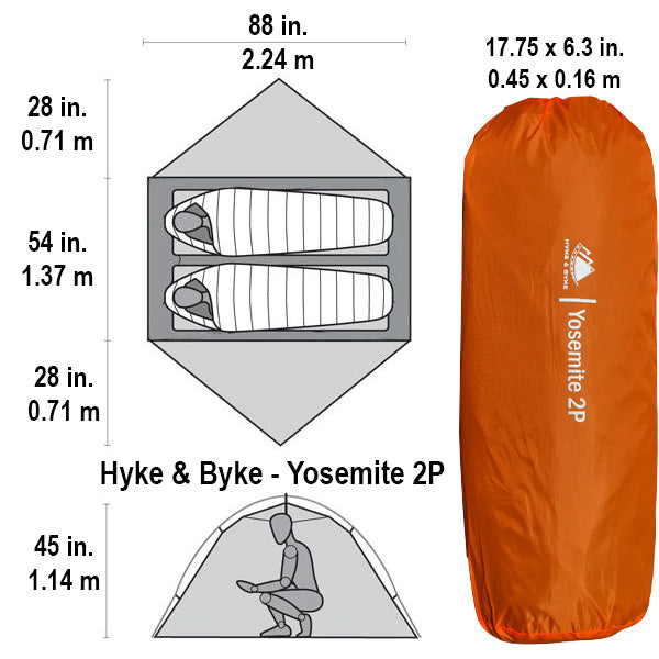 hyke & byke yosemite 2p backpacking tent