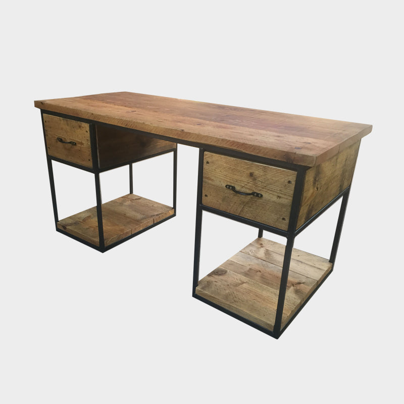 L Shape Corner Desk Industrial Reclaimed Style Furniture