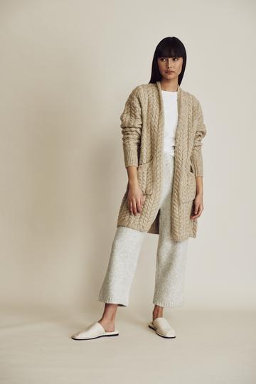 Rue Textured Cardigan in Dune