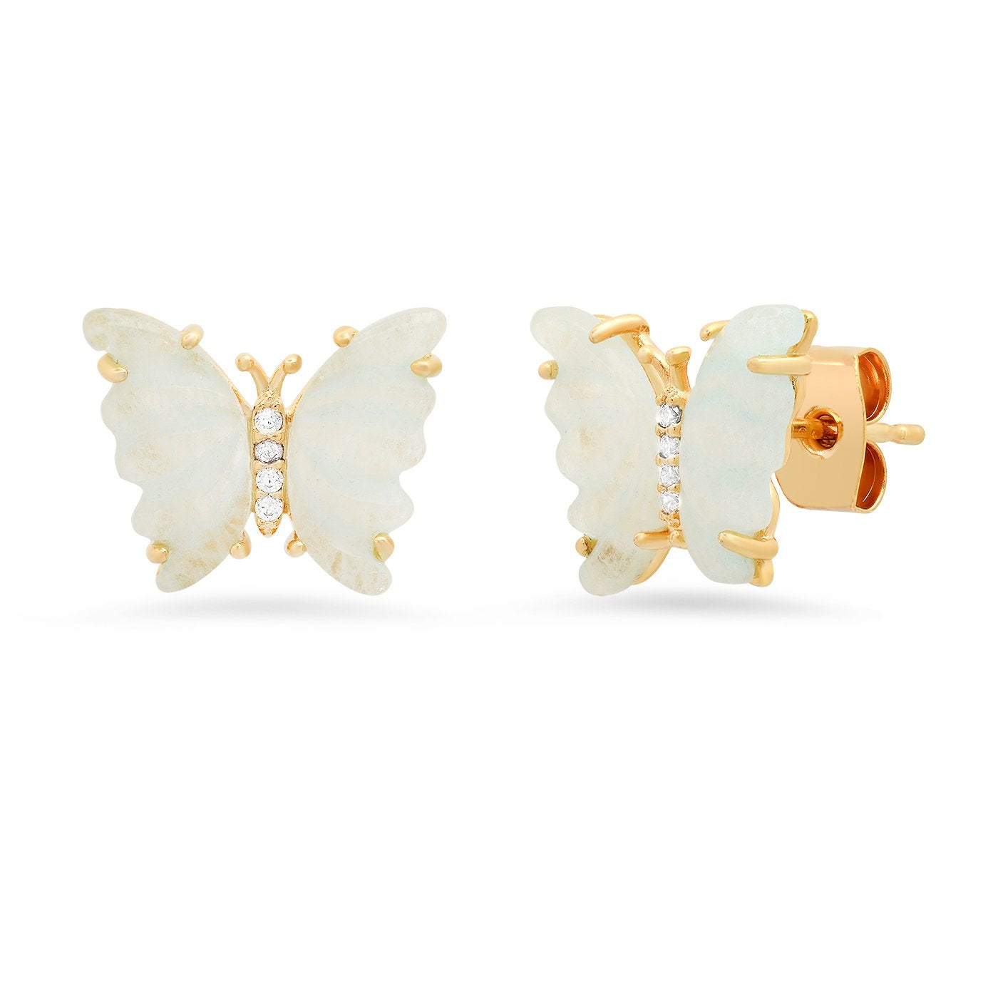 Light Mint Butterfly Earrings