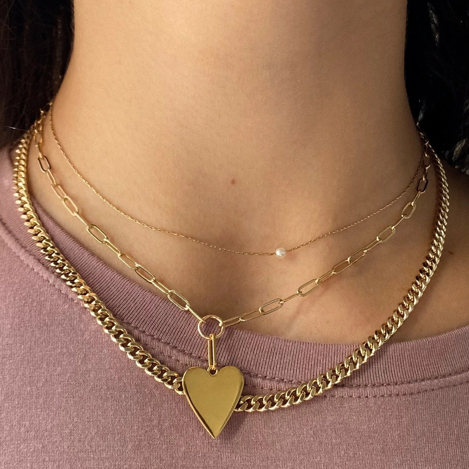 Amaya Heart Link Necklace
