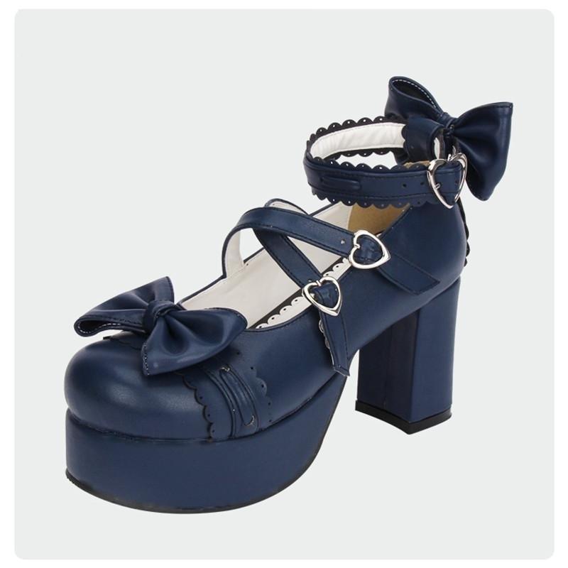 navy blue platforms