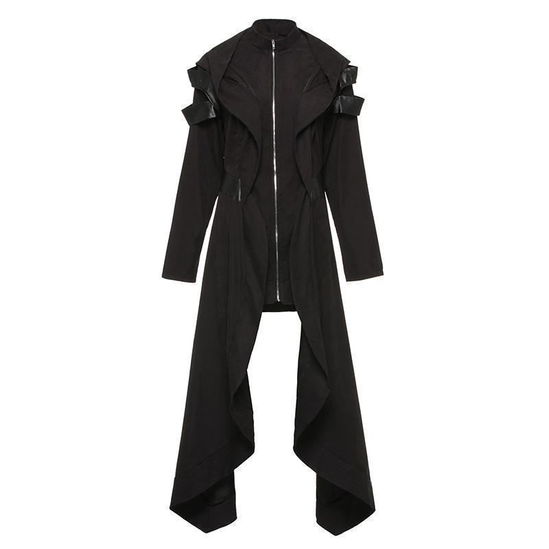 Asymmetrical Lady Vampire Hooded Trench Coat – The Black Ravens