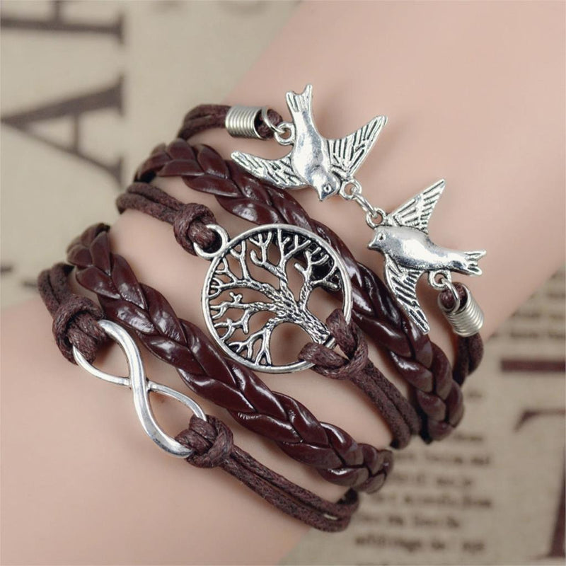 Cool Unisex Leaf Charm Handmade Bracelet – The Black Ravens