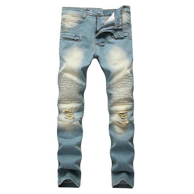 Men's Distressed Biker Jeans For Guys Men – The Black Ravens